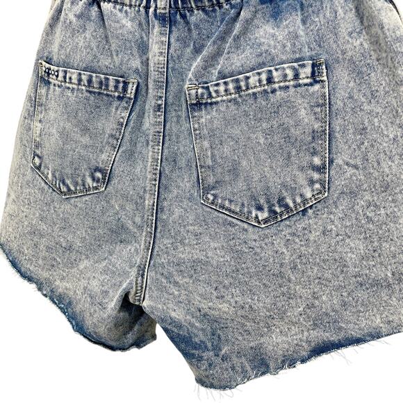 NEW Blank NYC Love On Top High Waist Acid Wash Paperbag Cutoff Shorts Size 27 - Picture 6 of 8